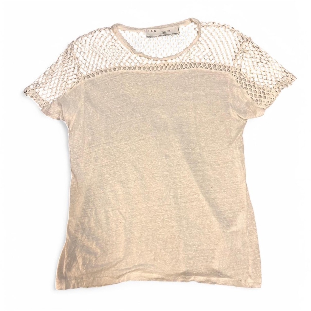IRO White Mesh Masua Linen and Cotton Shirt